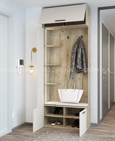 Секция с вешалкой и полками L409 L/R