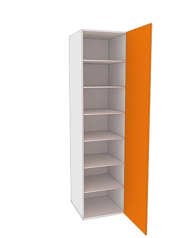 Шкаф однодверный с полками L244.60