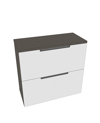 Тумба широкая с ящиком, фасады в эмали LE-874