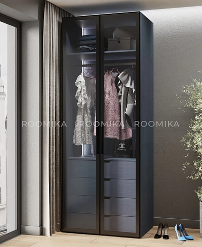 Шкаф для спальни с четырьмя ящиками и штангой с подсветкой R210.60-3