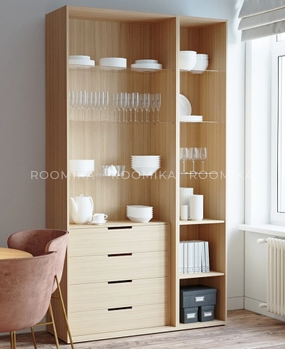 Шкаф со стеклянным фасадом R222.1