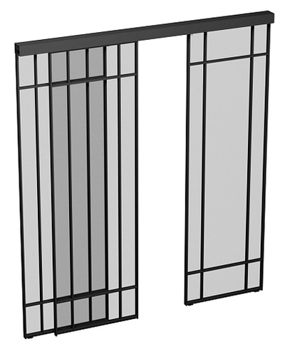 Сатинированная перегородка для гардеробной, стекло Сатинато GRACE 16