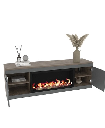 Тумба ТВ навесная с электрокамином L545.451