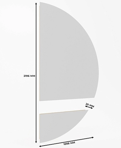 Зеркало L168 с подвесным столиком с подсветкой L/R