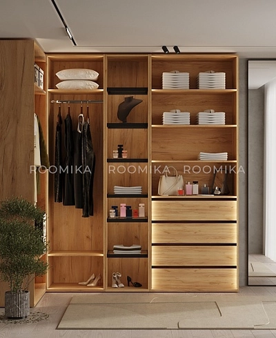 Гардеробная система без фасадов Элементис 5