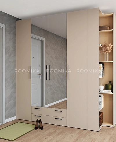 Шкаф двустворчатый с ящиками и с зеркалом L211.60Z