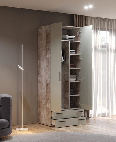 Шкаф двустворчатый с ящиками L211.60