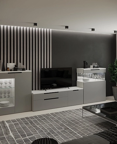 Шкаф напольный, фасады в эмали LE-202 L/R