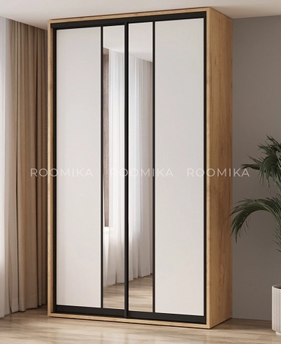 Шкаф-купе ХG150.60-2, профиль INTEGRO, фасад МДФ/зеркало серебро