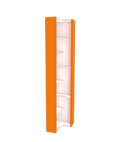 Стеллаж завершающий угловой разносторонний  с подсветкой L230.60 L/R