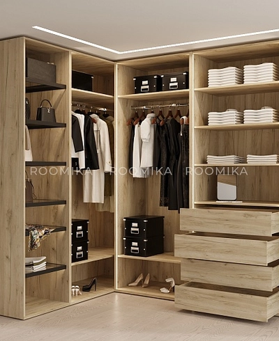 Гардеробная система без фасадов Элементис 3