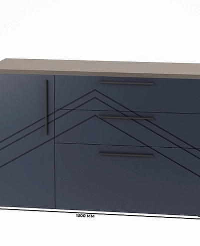 Комод с фрезерованными фасадами в эмали LE706 L/R