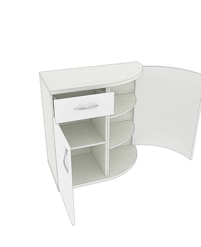 Тумба с ящиком радиусная P872 L/R