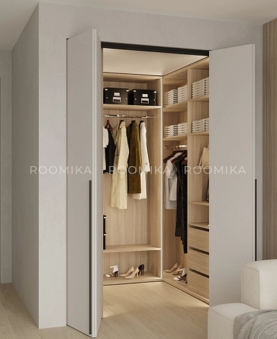 Гардеробная система без фасадов Элементис 10