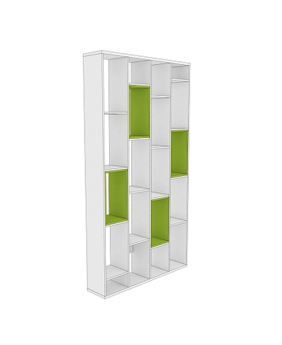 Стеллаж перегородка со вставками L238.130