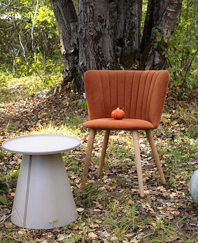 Столик журнальный SHT-CT61, цвет антрацит / серый