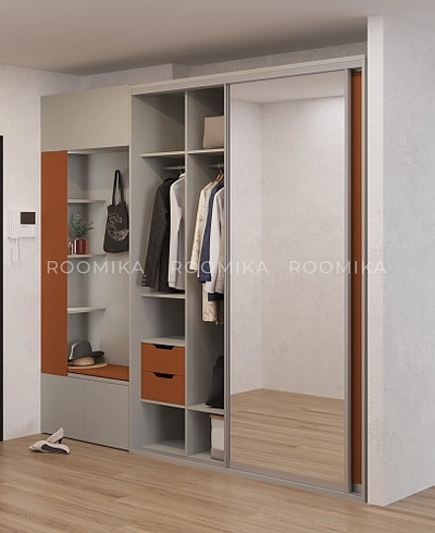 Шкаф-купе U182 тип 3 МДФ/зеркало