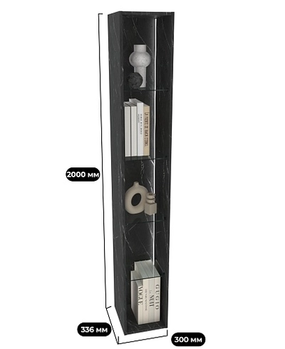 Стеллаж R314.2 на тумбу R502, R508 с подсветкой