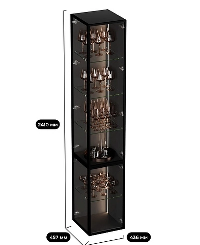 Шкаф завершающий для посуды с подсветкой LF270