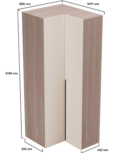 Шкаф угловой L207 L/R