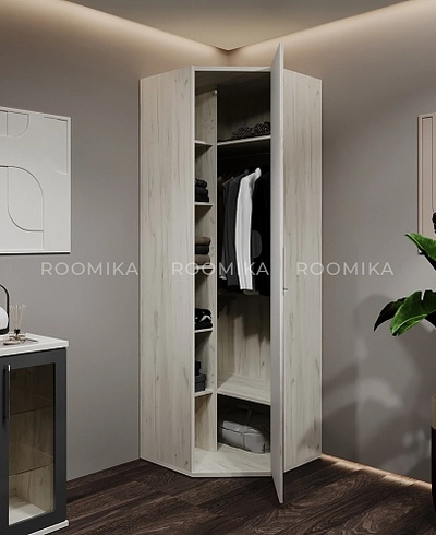 Шкаф угловой равносторонний со вставкой, фасады МДФ CG-218 L/R