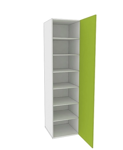 Шкаф однодверный с полками L244.60