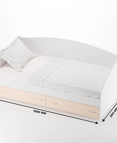 Кровать односпальная с ящиками P902N, 90x190