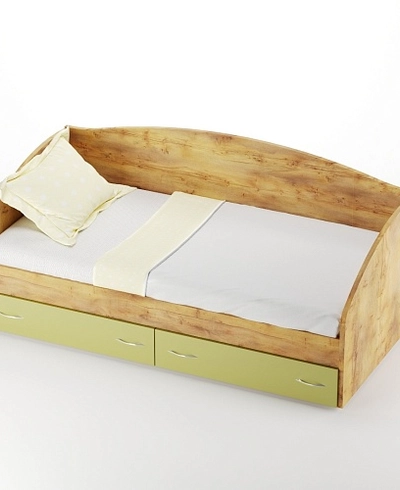 Кровать односпальная с ящиками P902N, 90x190