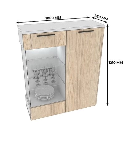 Шкаф напольный с подсветкой L202 L/R
