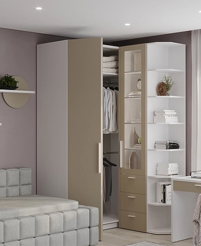 Шкаф со складными дверьми и фальш панелью L206 L/R