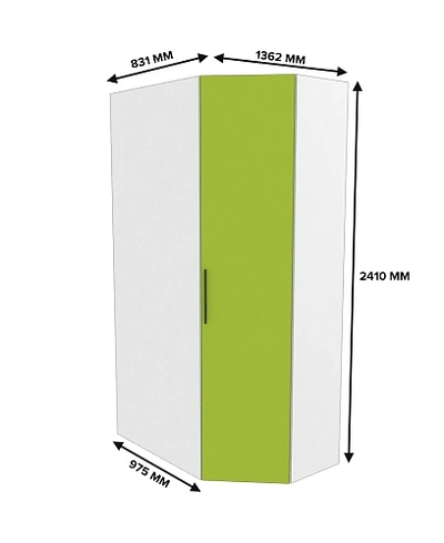 Шкаф угловой L209.44 L/R