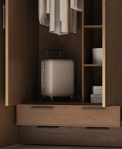 Шкафная группа, фасады наутральный шпон Лацио 98