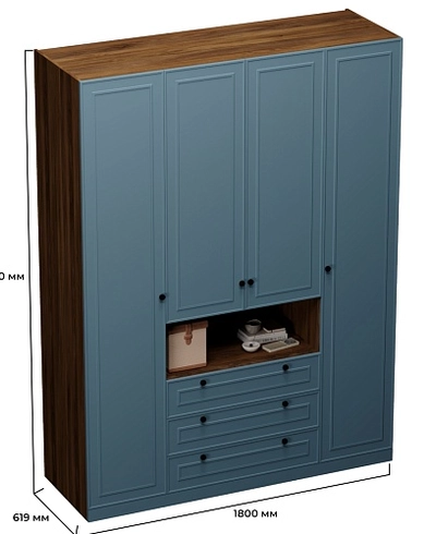 Шкаф четырехдверный для одежды A205.60