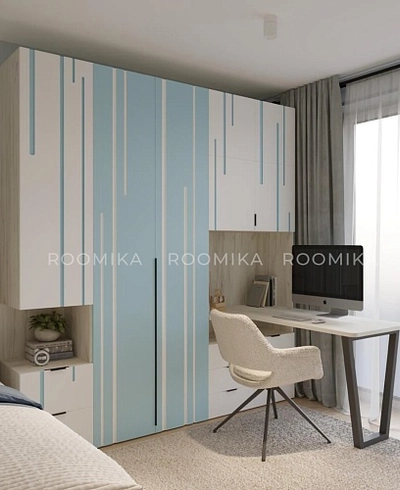 Cтол-стеллаж, фрезерованные фасады в эмали LE402 L/R