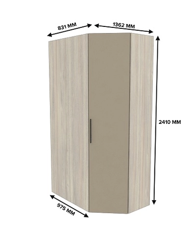 Шкаф угловой L209.44 L/R