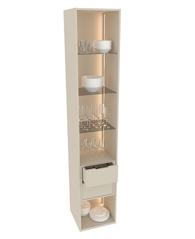 Шкаф со встроенными ящиками с подсветкой R221.1