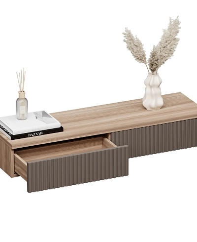 Туалетный столик, фрезерованные фасады в эмали LE-515