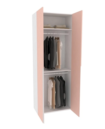 Шкаф двухдверный узкий, фасады в эмали LE210.44-1