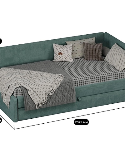 Кровать со вторым выдвижным спальным местом  РУБИ М2