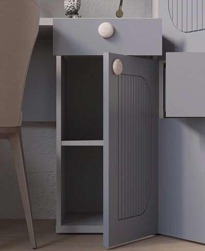 Шкафная группа Лацио фрезерованные фасады в эмали 61