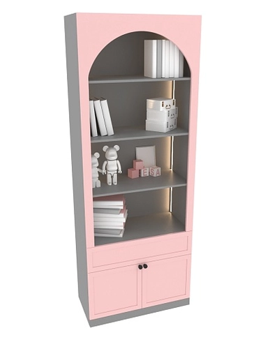 Шкаф книжный комбинированный с подсветкой А248.3