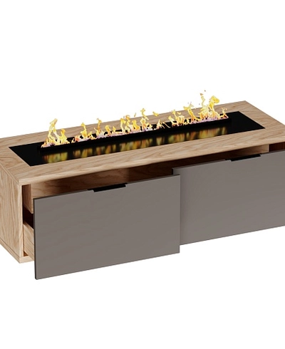 Тумба ТВ напольная с электрокамином L548.450