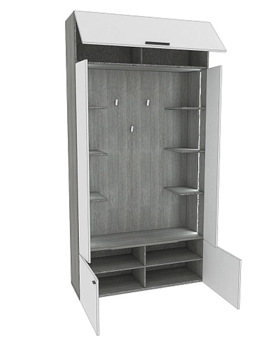 Секция под крючки с полками с подсветкой LG418 L/R