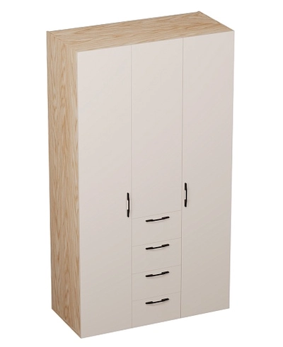 Шкаф трехдверный с ящиками глубокий L203.60