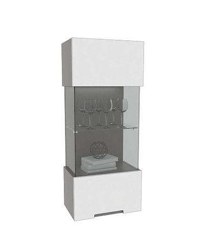 Шкаф навесной с подсветкой, фасады в эмали LE-350