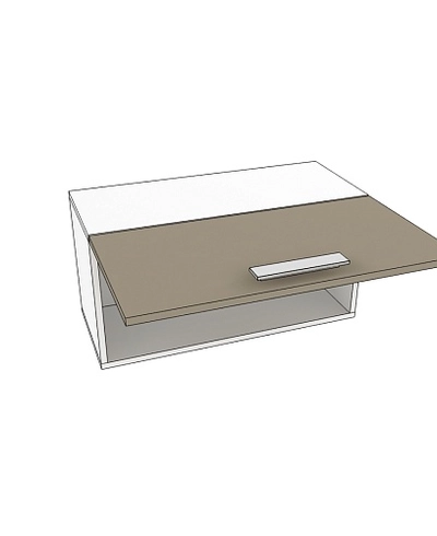 Навесная полка горизонтальная, открывание вверх, 2 ниши E322