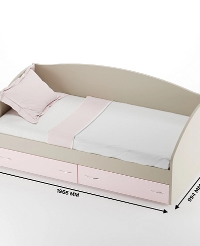 Кровать односпальная с ящиками P902N, 90x190