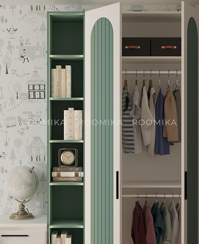 Рабочая зона Лацио фрезерованные фасады в эмали 88