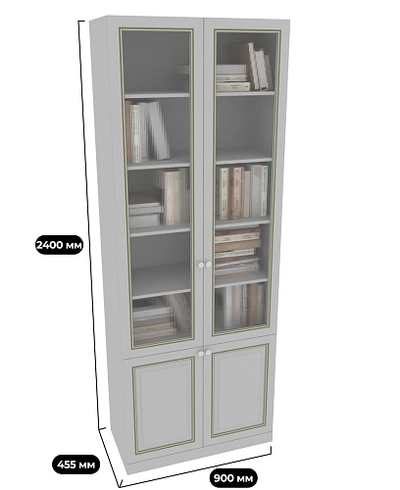 Шкаф книжный со стеклом А214S