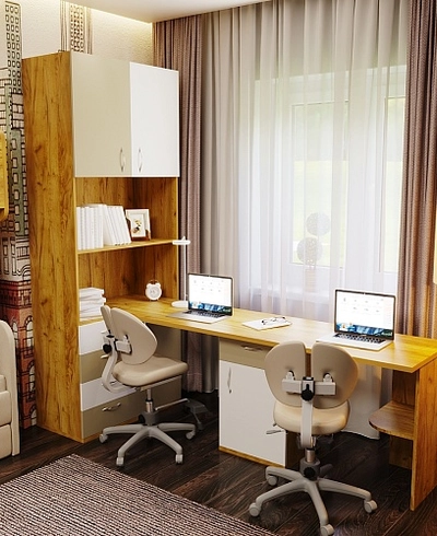 Шкаф двухдверный, фасад комбинированный E213 L/R